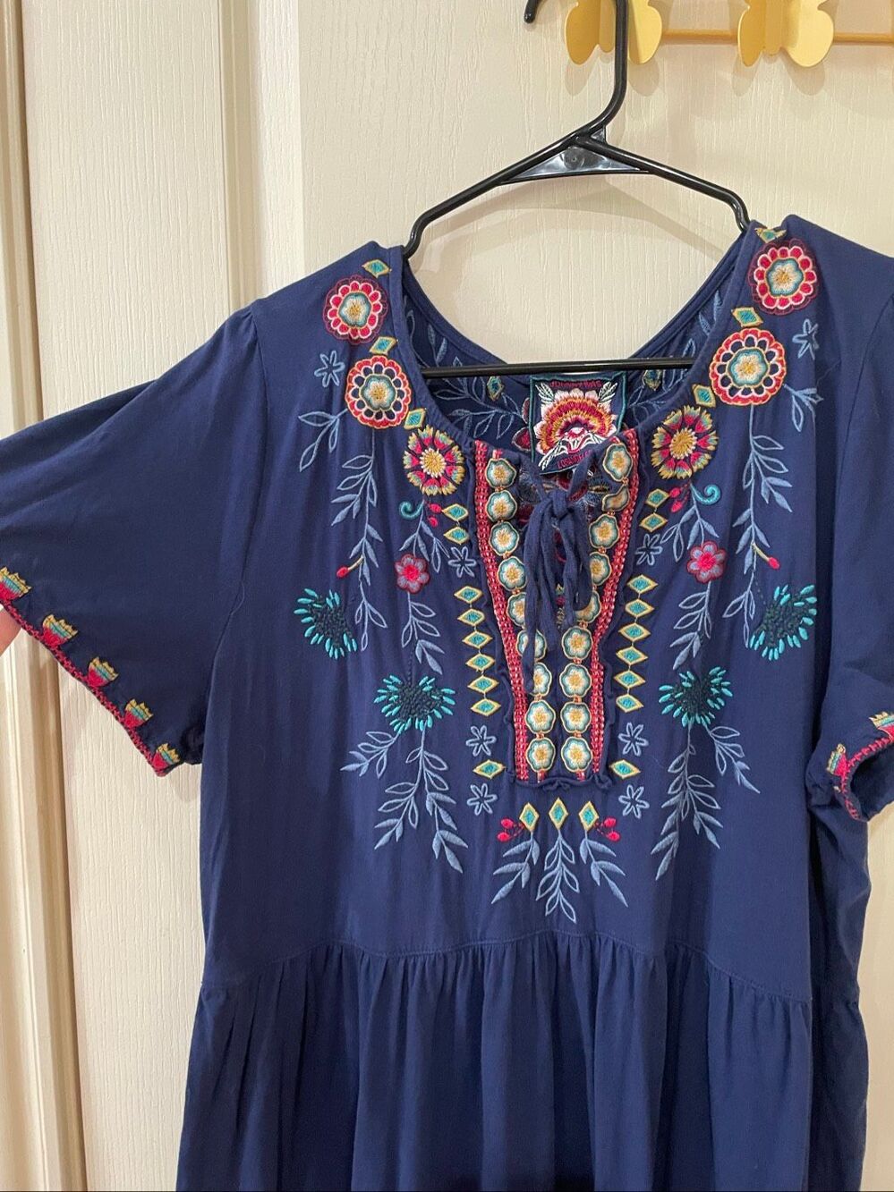 Johnny Was Sicilia Tiered Knit Dress Large - Picture 3 of 6